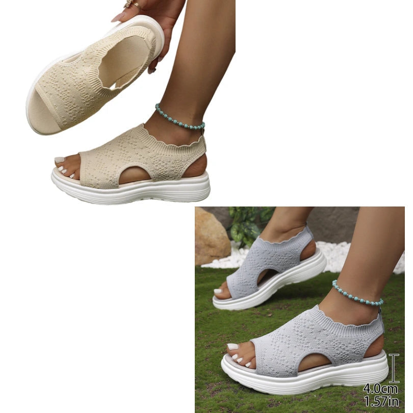WIZA - Sandales à plateau en tricot respirantes – légères et confortables