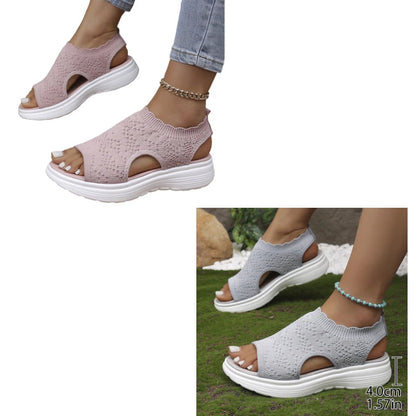 WIZA - Sandales à plateau en tricot respirantes – légères et confortables