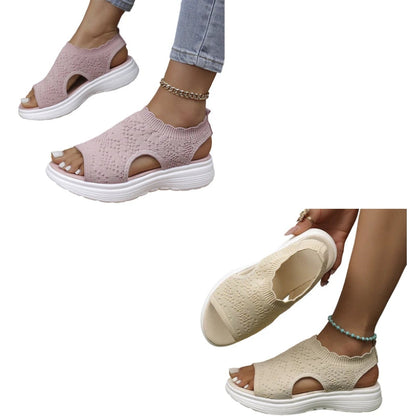 WIZA - Sandales à plateau en tricot respirantes – légères et confortables