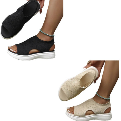 WIZA - Sandales à plateau en tricot respirantes – légères et confortables