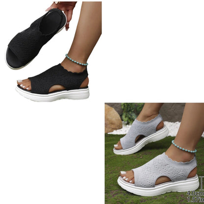 WIZA - Sandales à plateau en tricot respirantes – légères et confortables