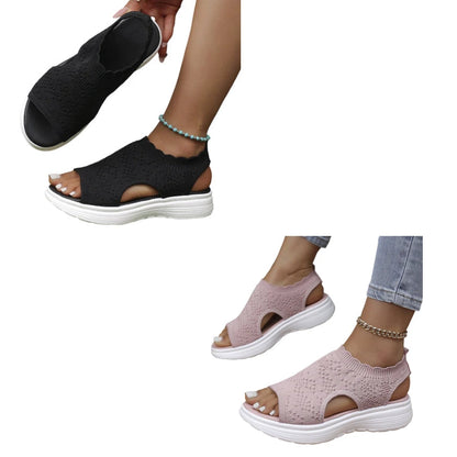 WIZA - Sandales à plateau en tricot respirantes – légères et confortables