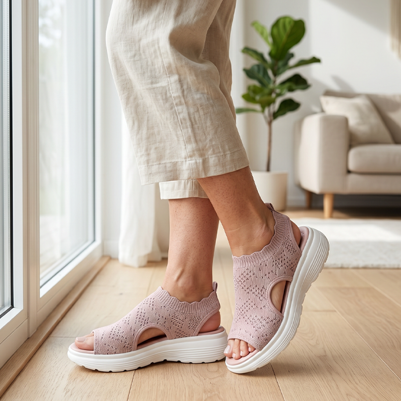 WIZA - Sandales à plateau en tricot respirantes – légères et confortables