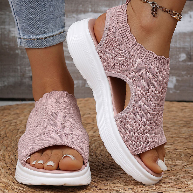 WIZA - Sandales à plateau en tricot respirantes – légères et confortables