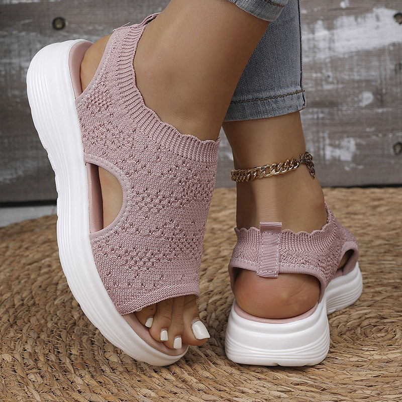 WIZA - Sandales à plateau en tricot respirantes – légères et confortables
