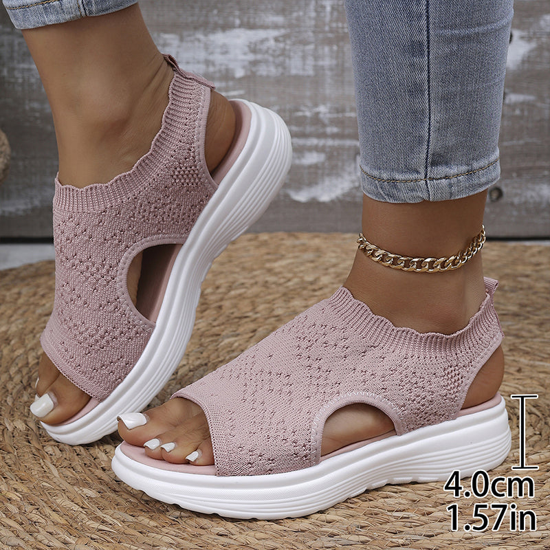 WIZA - Sandales à plateau en tricot respirantes – légères et confortables