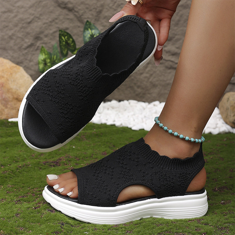 WIZA - Sandales à plateau en tricot respirantes – légères et confortables