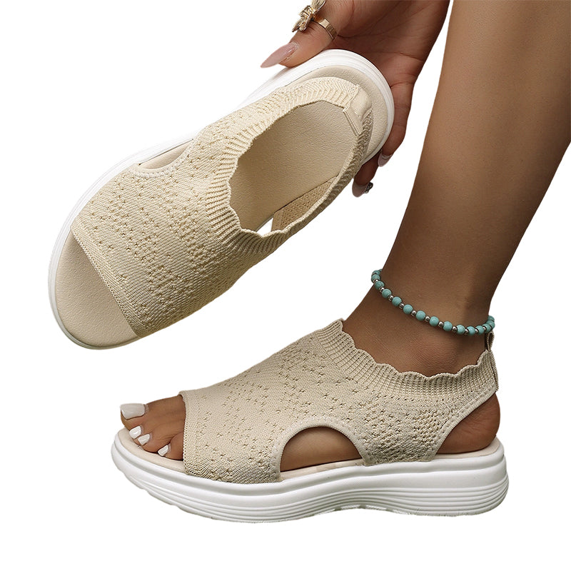 WIZA - Sandales à plateau en tricot respirantes – légères et confortables