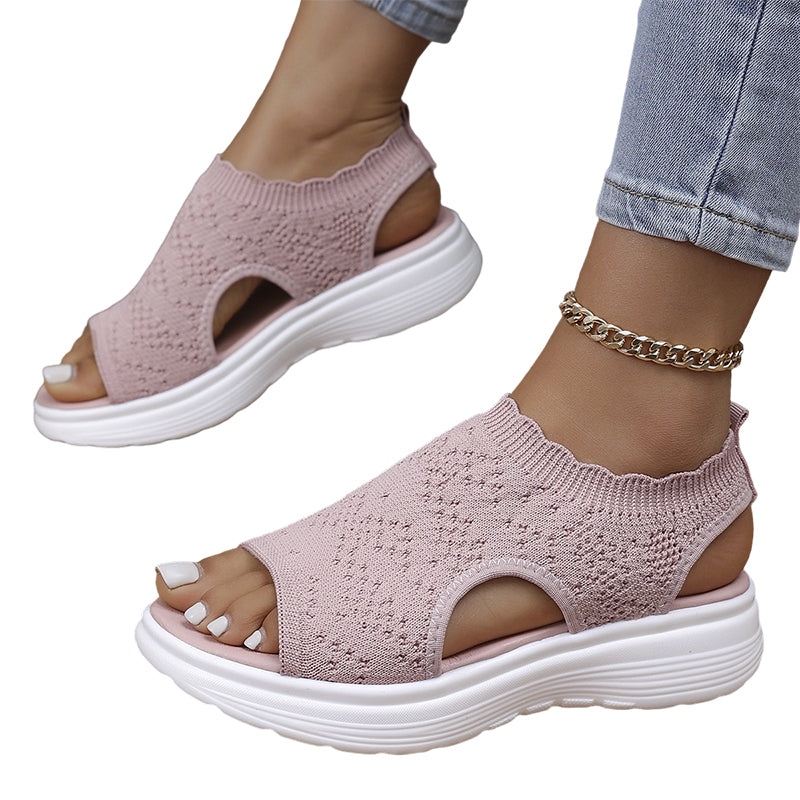 WIZA - Sandales à plateau en tricot respirantes – légères et confortables