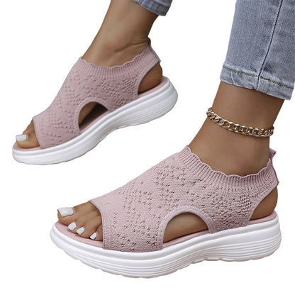 WIZA - Sandales à plateau en tricot respirantes – légères et confortables