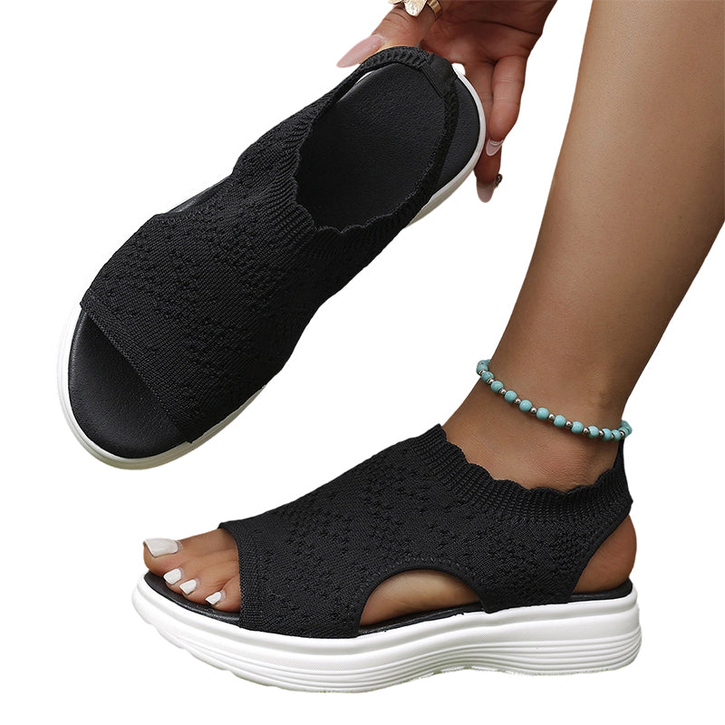 WIZA - Sandales à plateau en tricot respirantes – légères et confortables